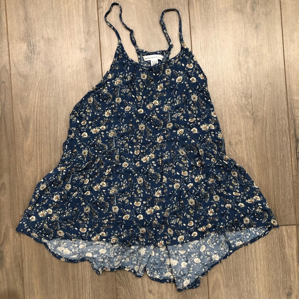 American Eagle Floral Cropped Tank Top